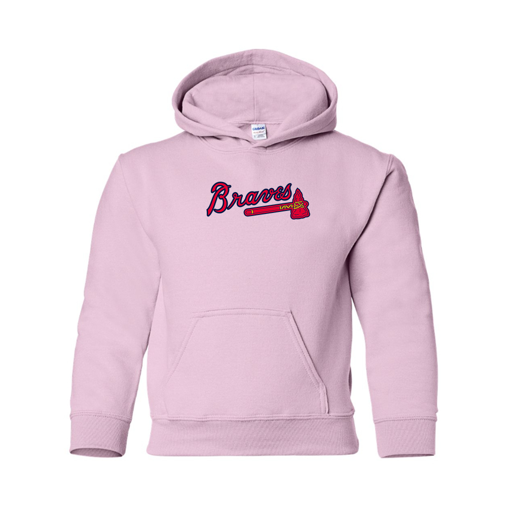 Youth Atlanta Braves Logo Pullover Hoodie