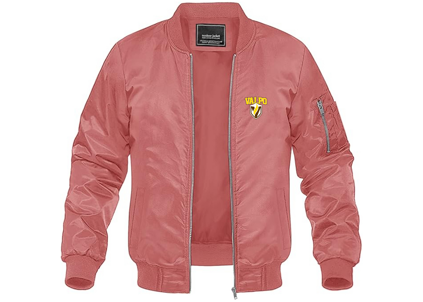 Men's Valparaiso Crusaders Lightweight Bomber Jacket Windbreaker Softshell Varsity Jacket Coat