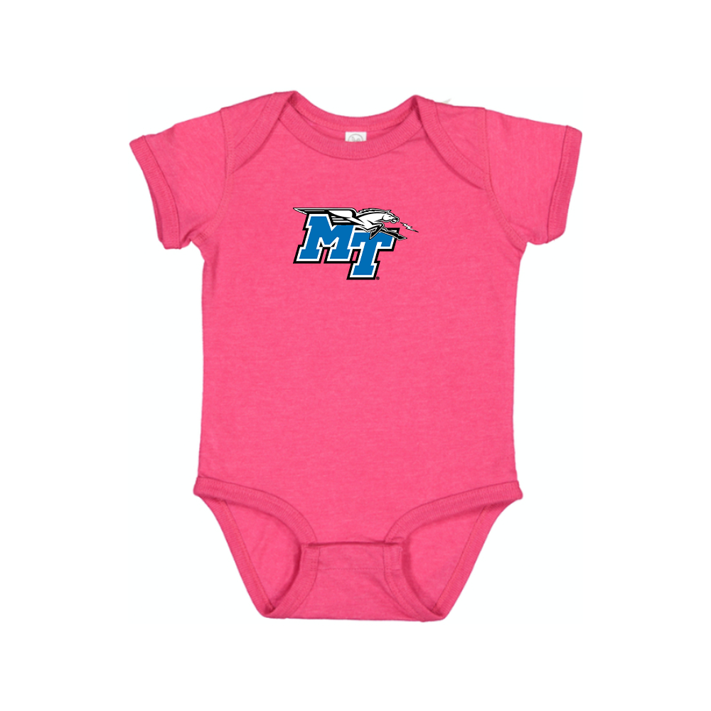 Middle Tennessee Blue Raiders Logo Baby Romper Onesie