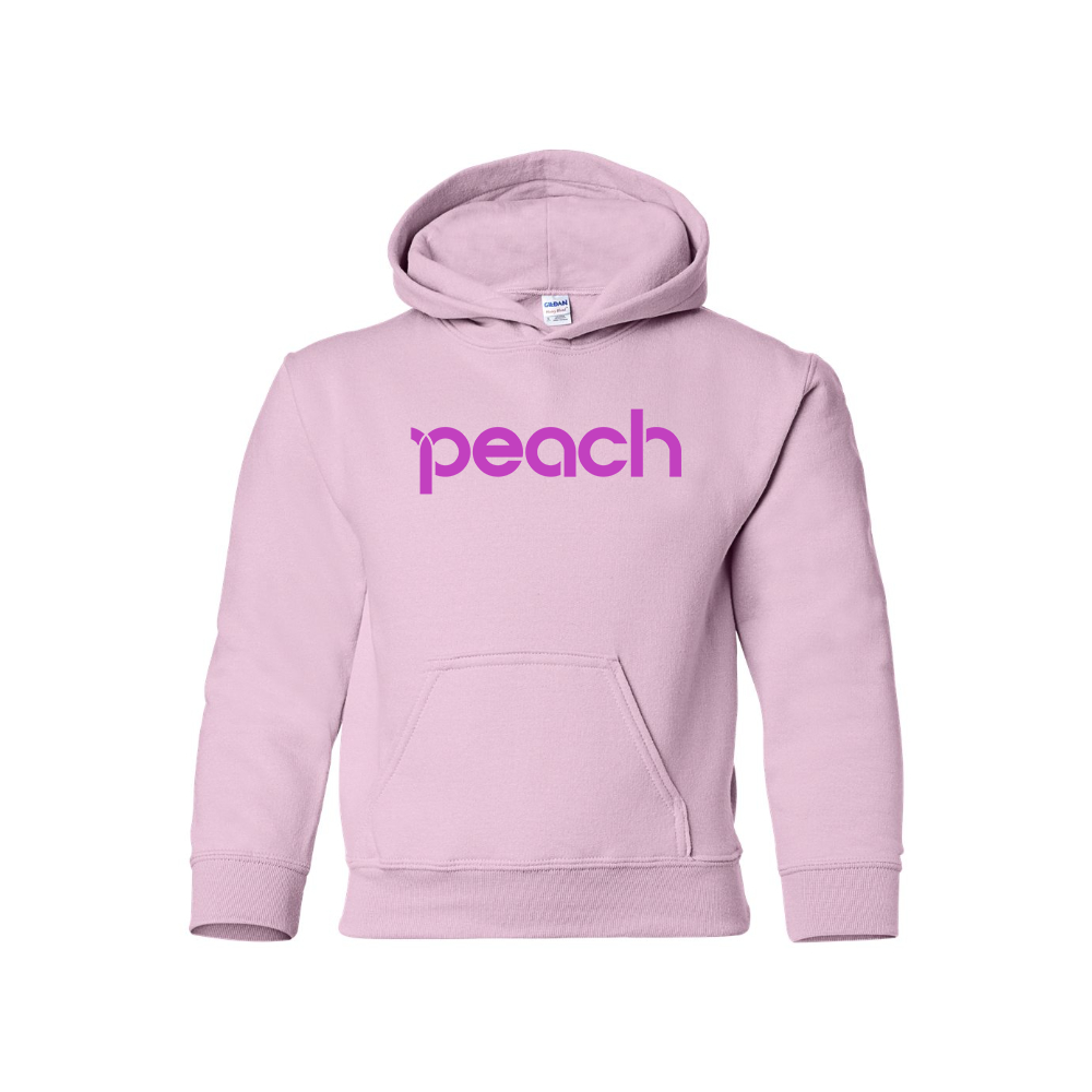 Youth Peach Aviation Logo Pullover Hoodie