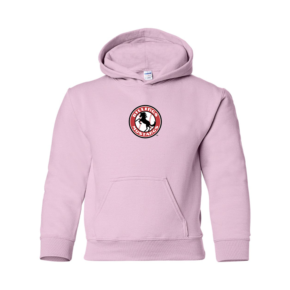 Youth Billings Mustangs Logo Pullover Hoodie
