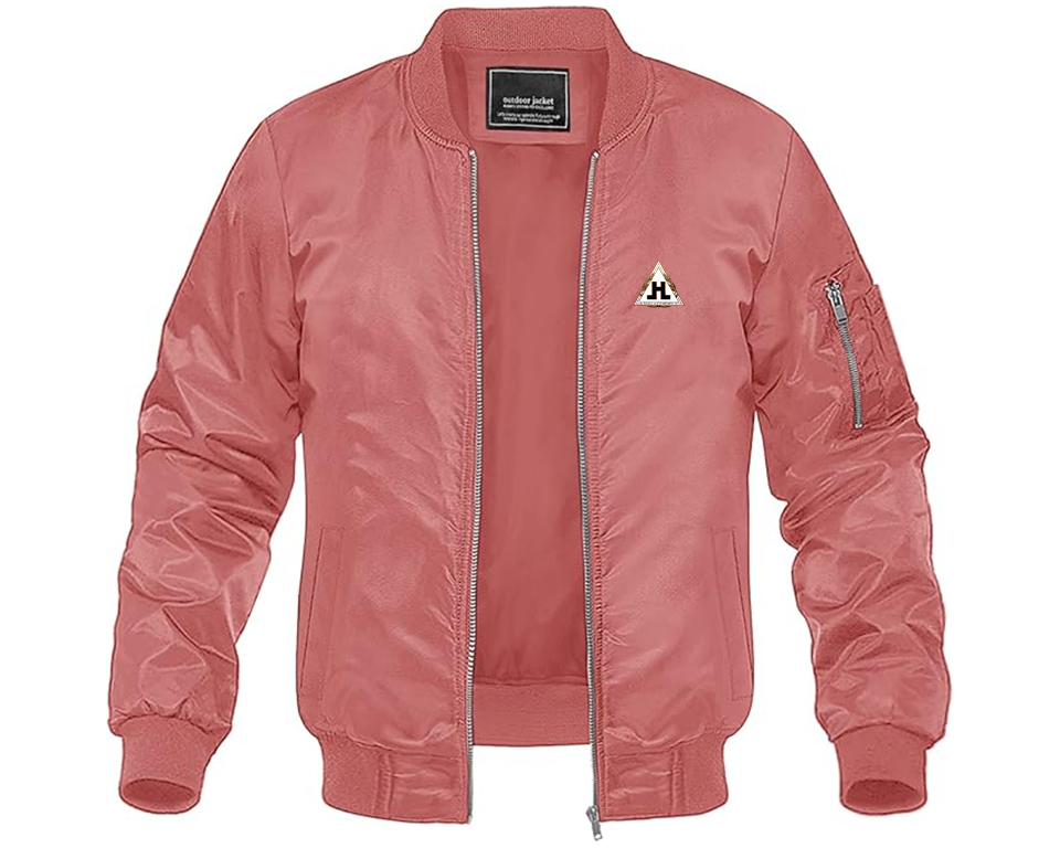 Men's Hansa Logo Lightweight Bomber Jacket Windbreaker Softshell Varsity Jacket Coat