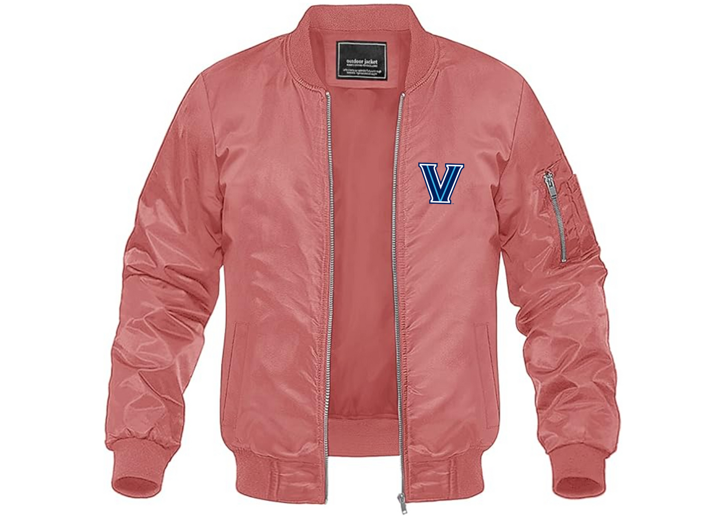 Men's Villanova Wildcats Lightweight Bomber Jacket Windbreaker Softshell Varsity Jacket Coat