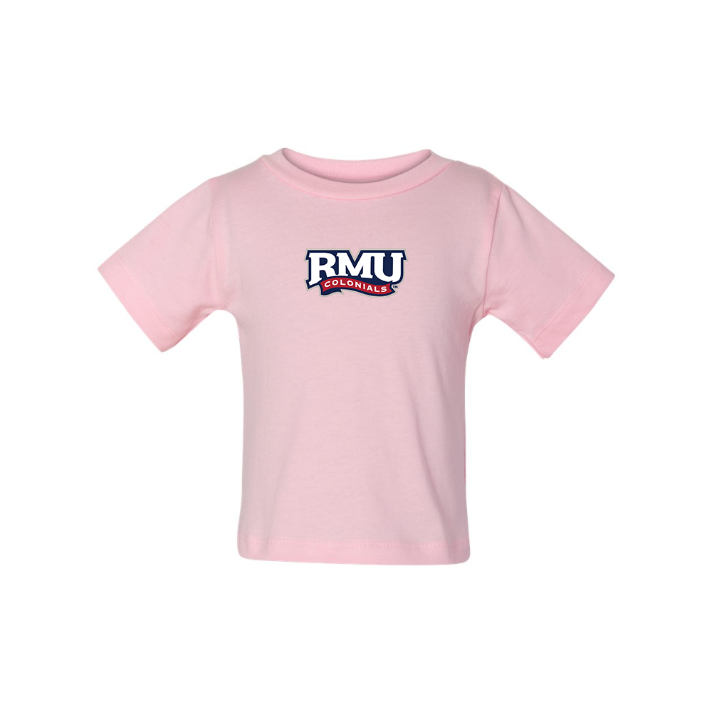 Robert Morris Colonials Logo BELLA CANVAS Infant Jersey Tee