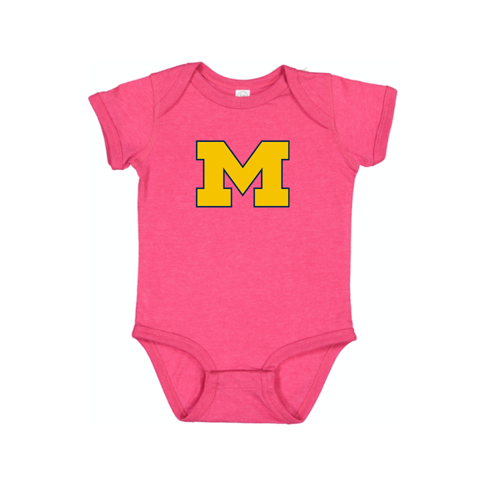 Michigan Wolverines Logo Baby Romper Onesie
