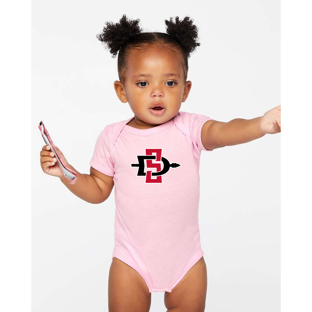 San Diego State Aztecs Logo  Rabbit Skins Infant Baby Rib Bodysuit