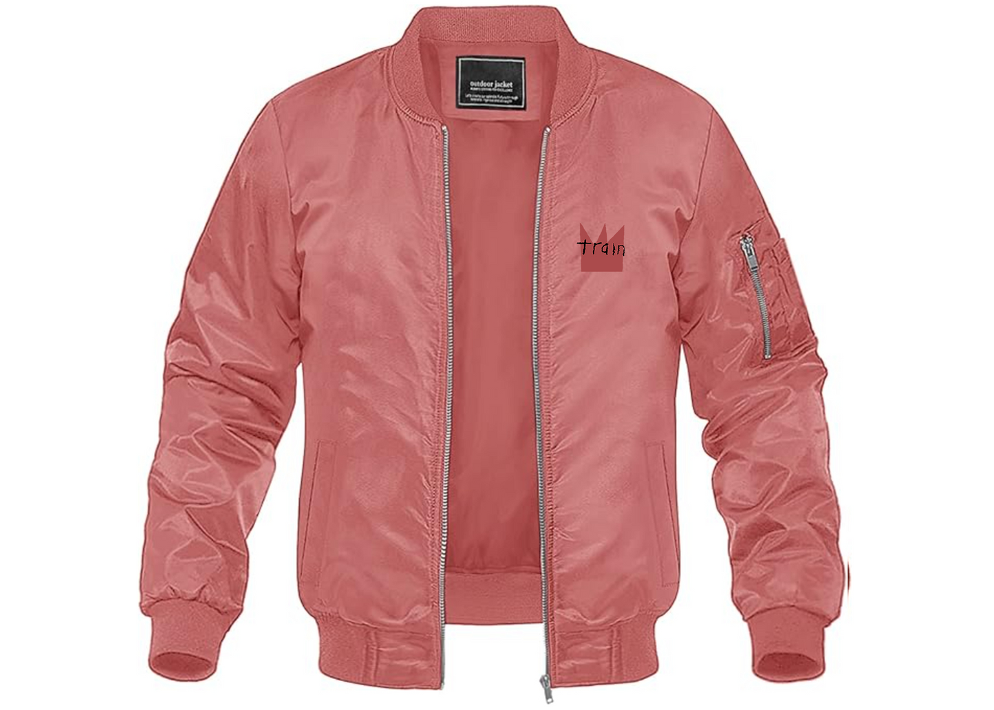 Men's Train Lightweight Bomber Jacket Windbreaker Softshell Varsity Jacket Coat