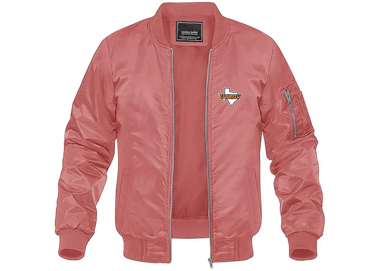Men's UTRGV Vaqueros Lightweight Bomber Jacket Windbreaker Softshell Varsity Jacket Coat
