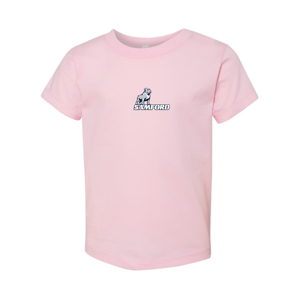 Samford Bulldogs Logo BELLA  CANVAS Toddler Jersey Tee