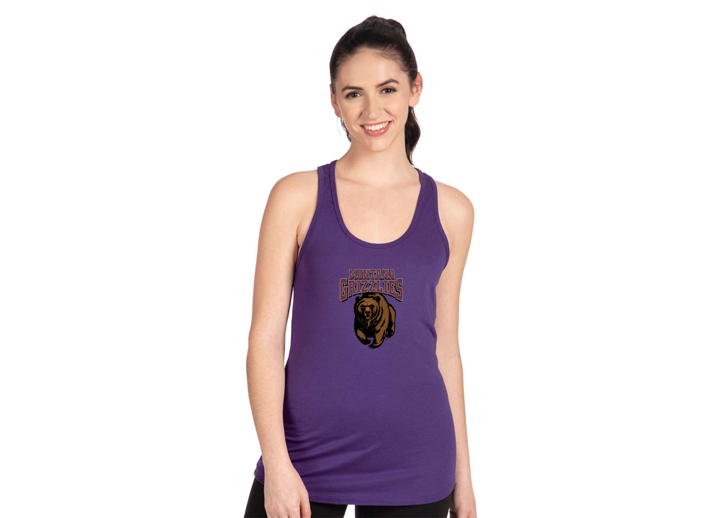 Women's Montana Grizzliesl Next Level Ideal Racerback Tank