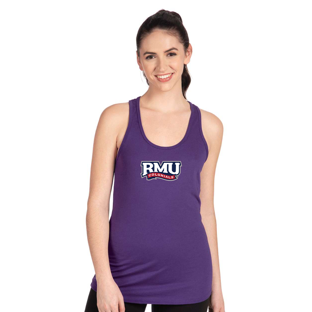 Women's Robert Morris Colonials Logo Next Level Ideal Racerback Tank