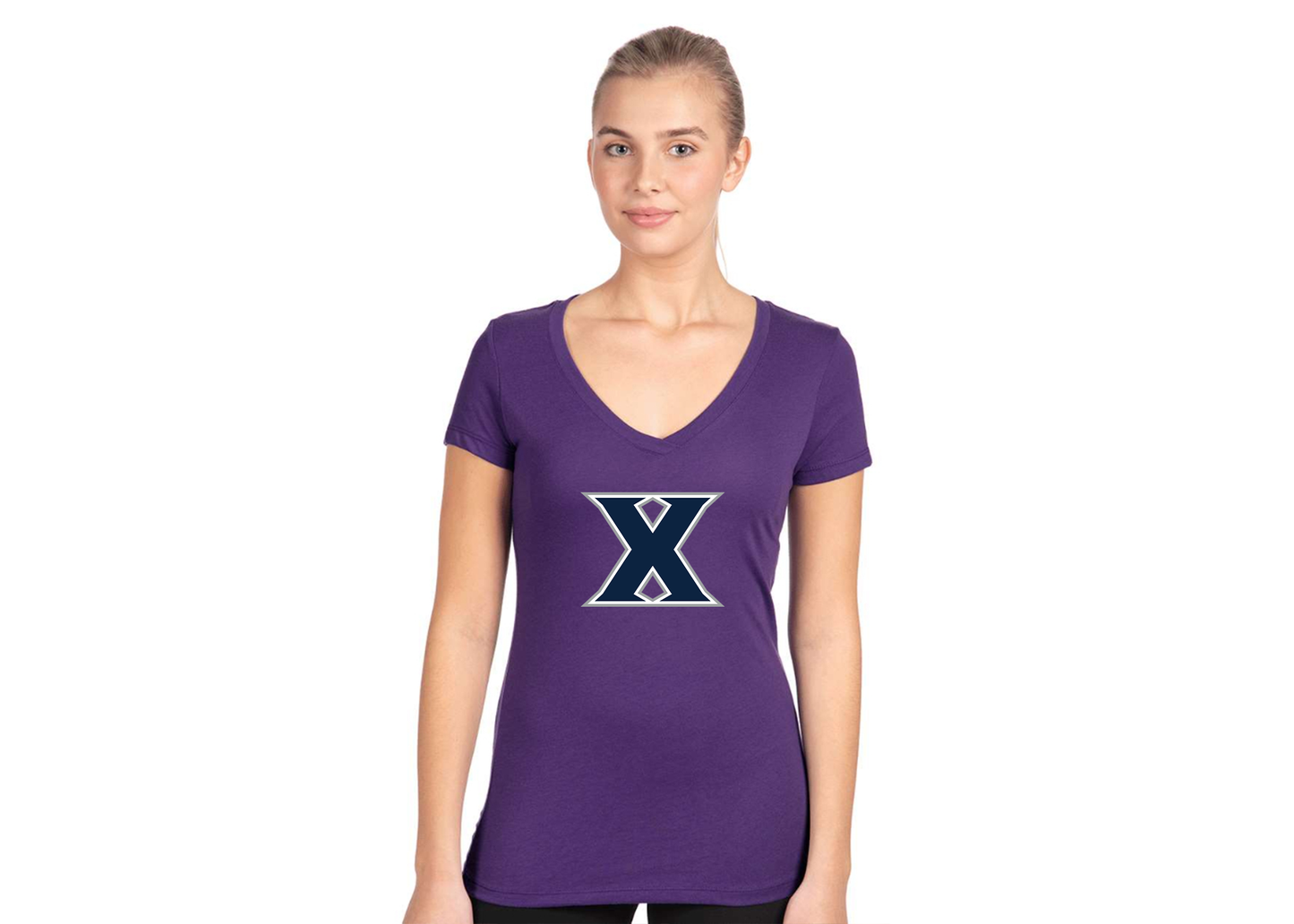 Women's Xavier Musketeers Next Level V-Neck T-Shirt