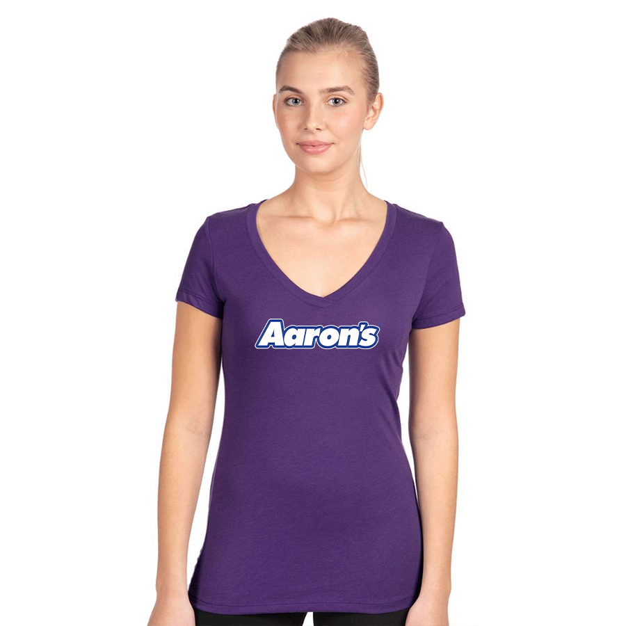 Women's Aaron_s Logo Next Level V-Neck T-Shirt