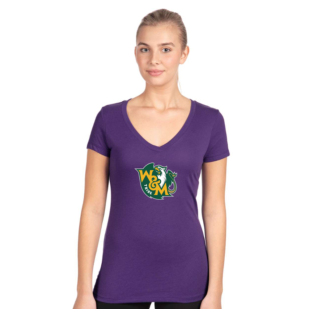 Women's William and Mary Tribe Next Level V-Neck T-Shirt