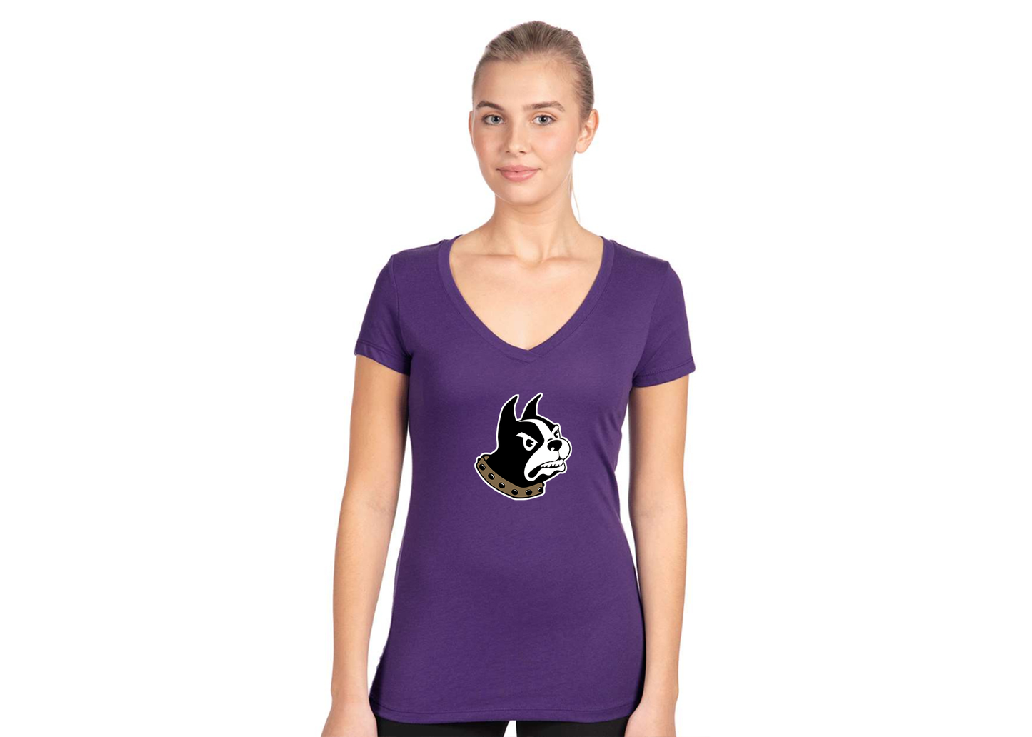 Women's Wofford Terriers Next Level V-Neck T-Shirt