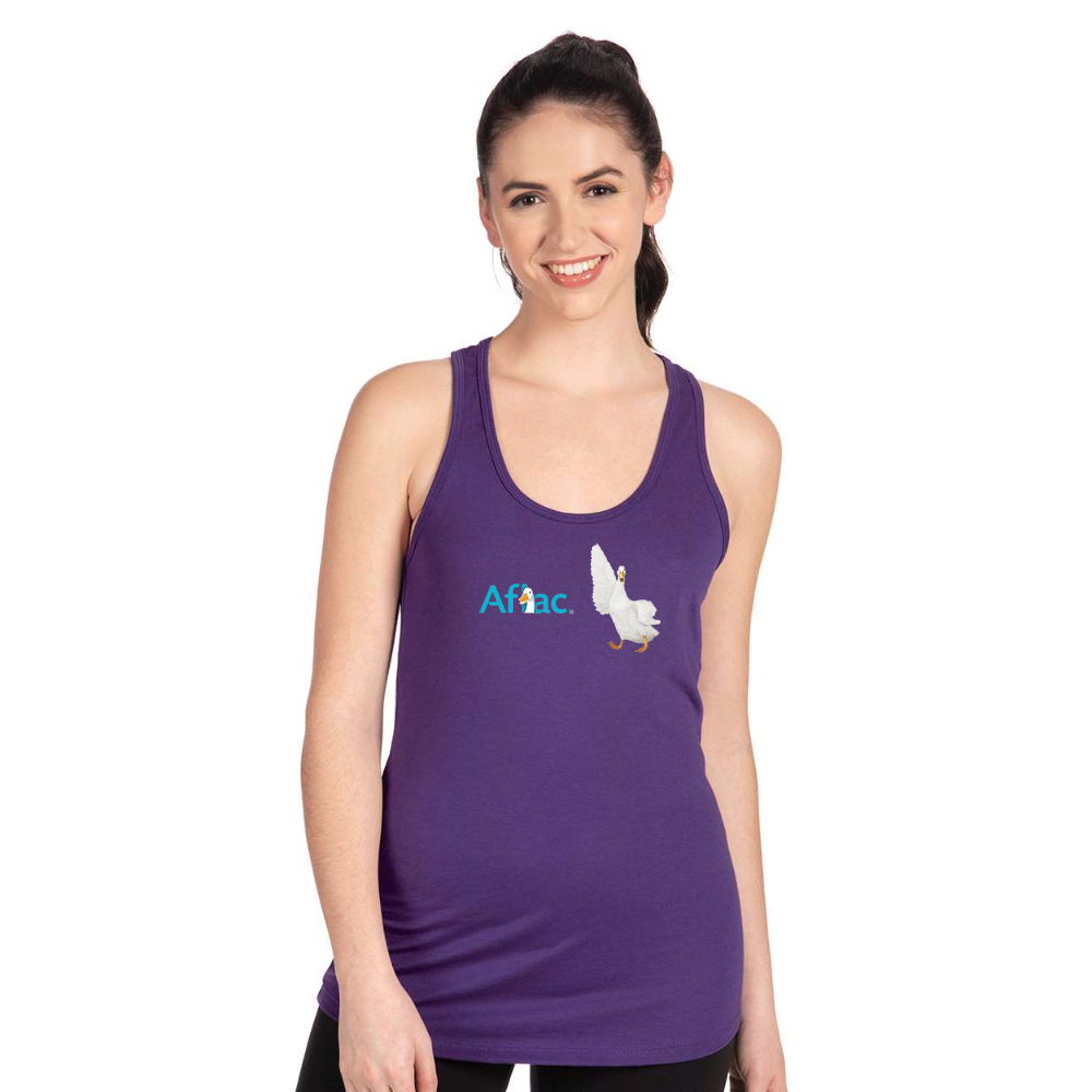 Women's Aflac Logo and Duck Next Level Ideal Racerback Tank