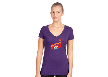 Women's  NRJ 12 Logo Next Level V-Neck T-Shirt