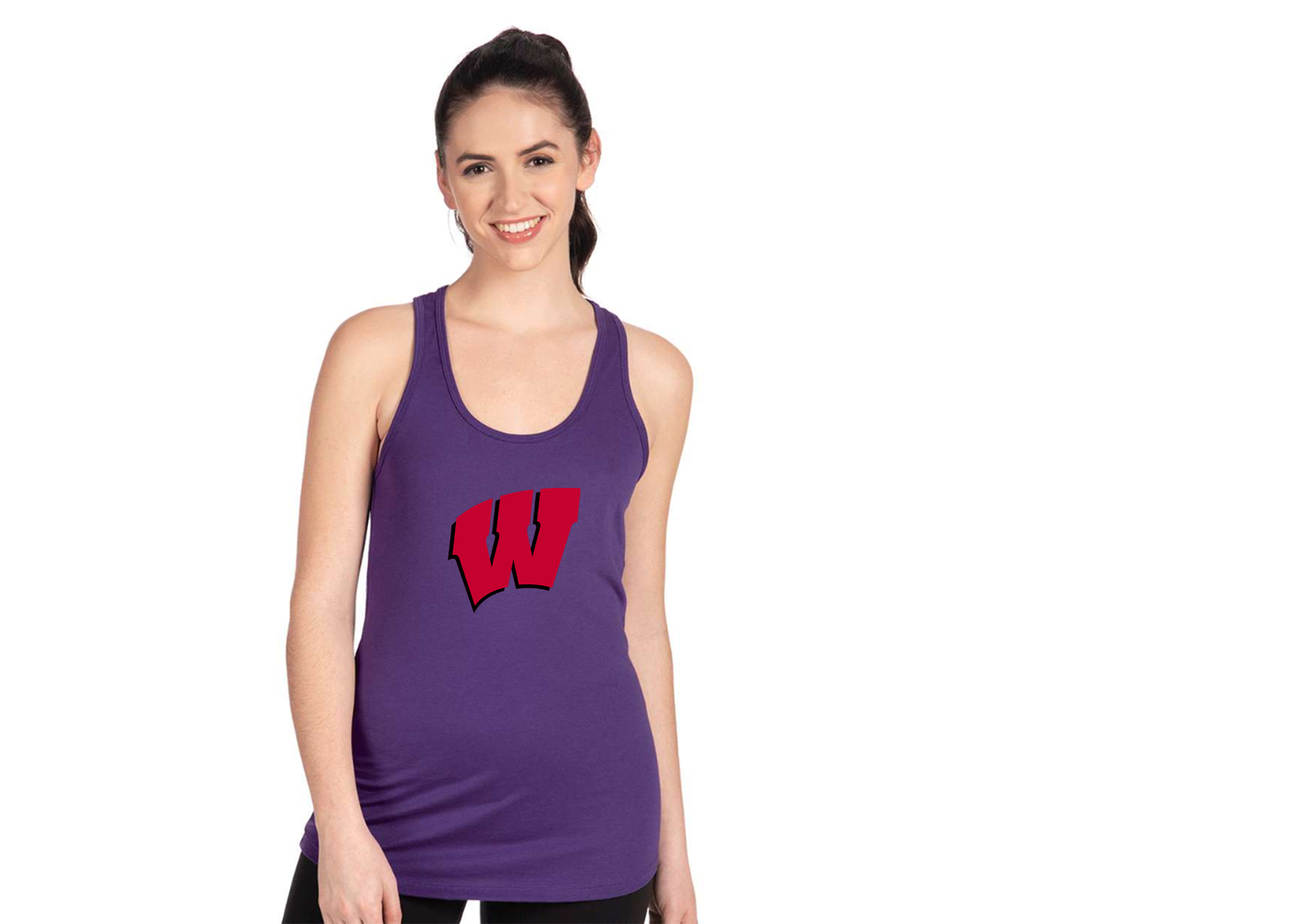 Women's Wisconsin Badgers Next Level Ideal Racerback Tank