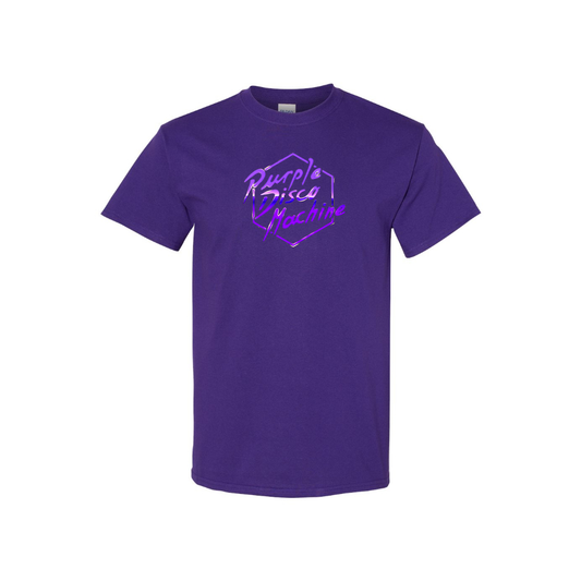 Men's Purple Disco Machine Cotton T-Shirt