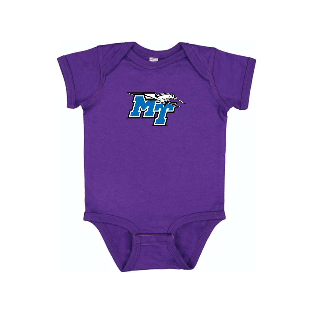 Middle Tennessee Blue Raiders Logo Baby Romper Onesie