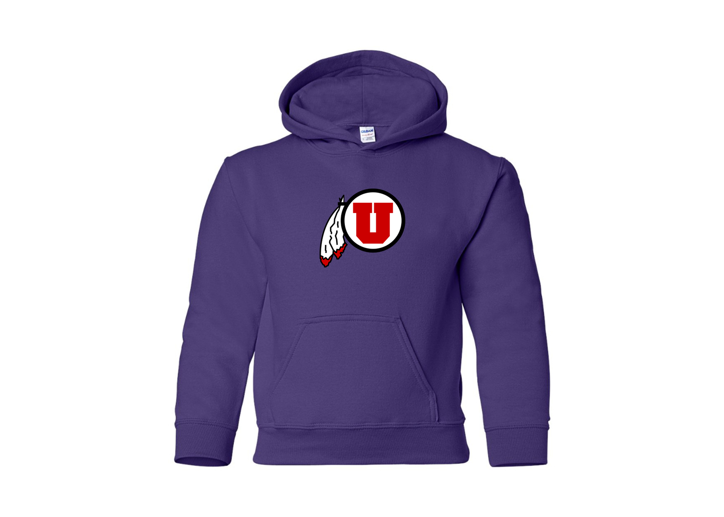 Youth Utah Utes Gildan Heavy Blend  Hooded Sweatshirt