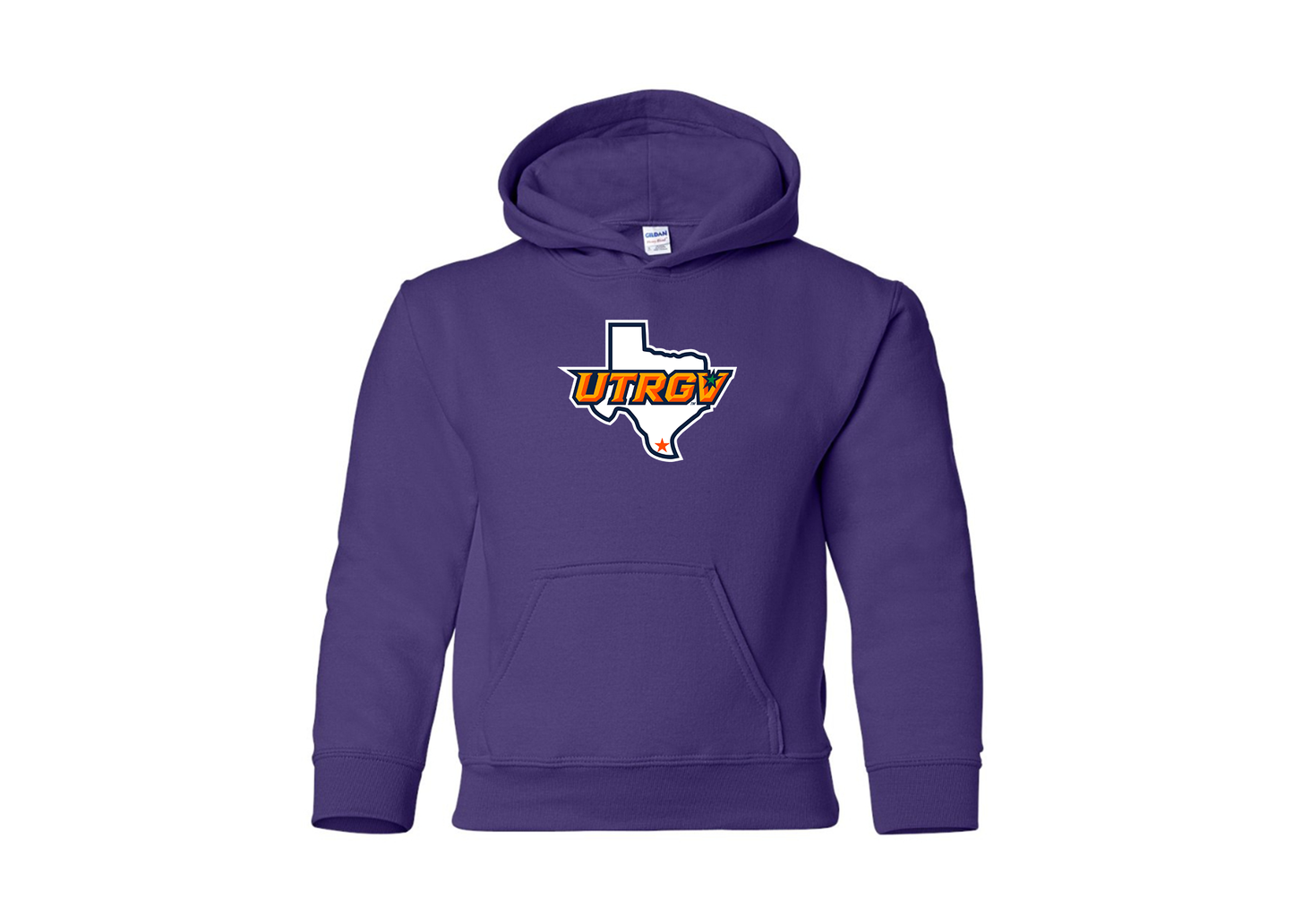Youth UTRGV Vaqueros Gildan Heavy Blend  Hooded Sweatshirt