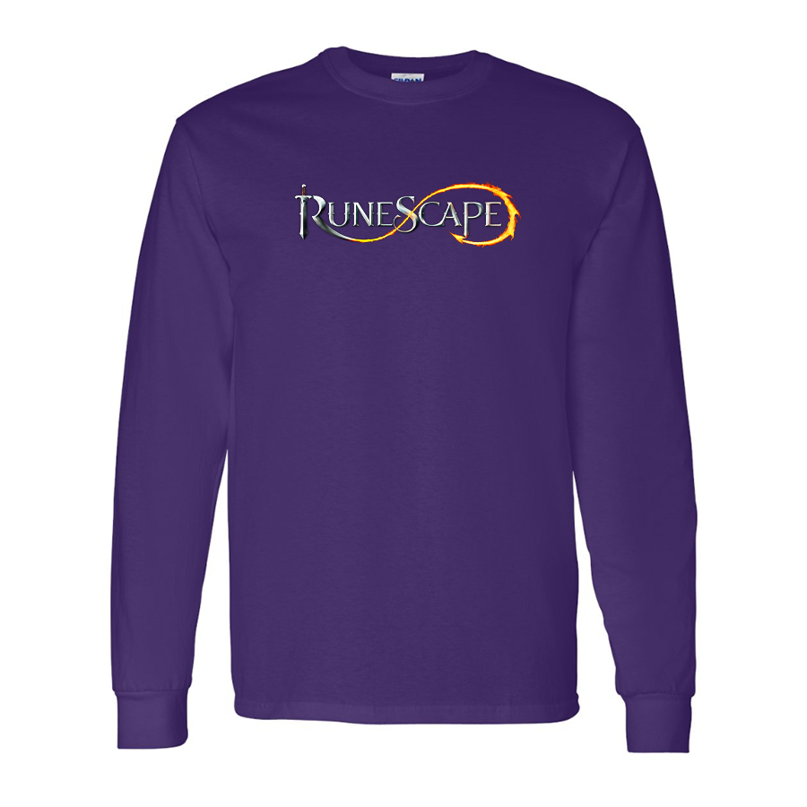 Men's Runescape Logo Gildan Heavy Cotton Long Sleeve T-Shirt