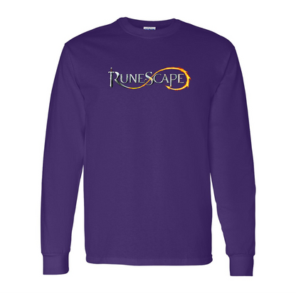 Men's Runescape Logo Gildan Heavy Cotton Long Sleeve T-Shirt