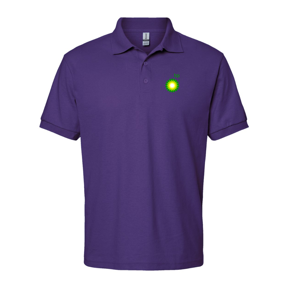 Men's BP Oil Logo Gildan Dry Blend Jersey Polo