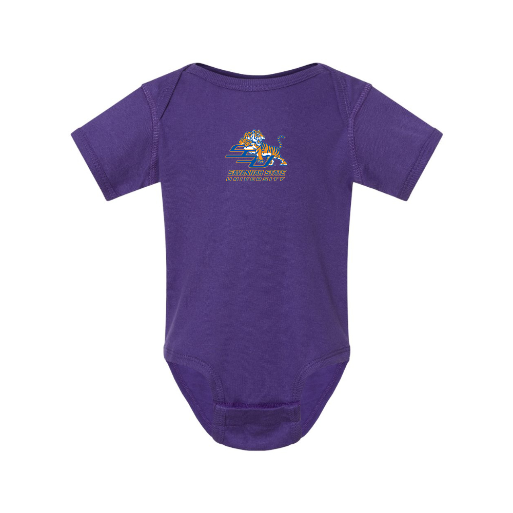 Savannah State Tigers Logo Rabbit Skins Infant Baby Rib Bodysuit