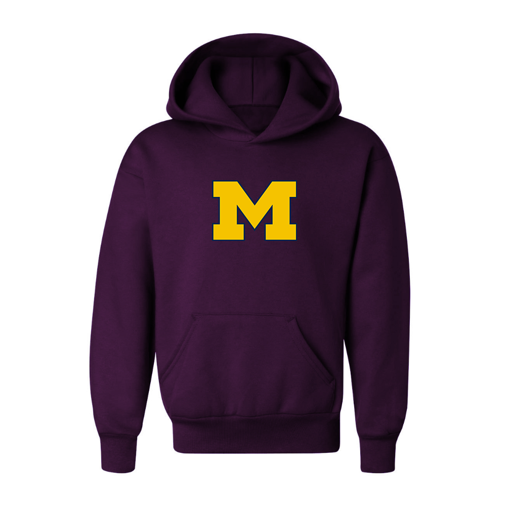 Youth Michigan Wolverines Logo Pullover Hoodie