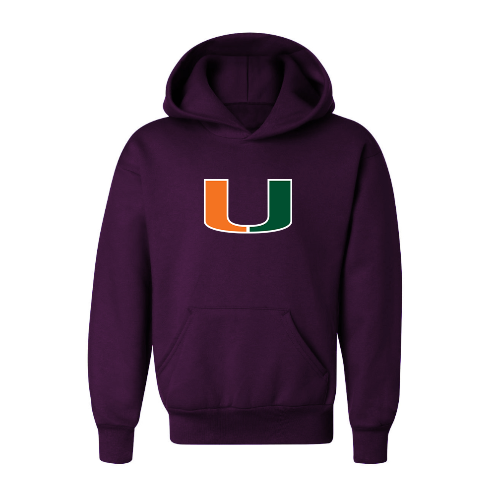 Youth Miami Hurricanes Logo Pullover Hoodie