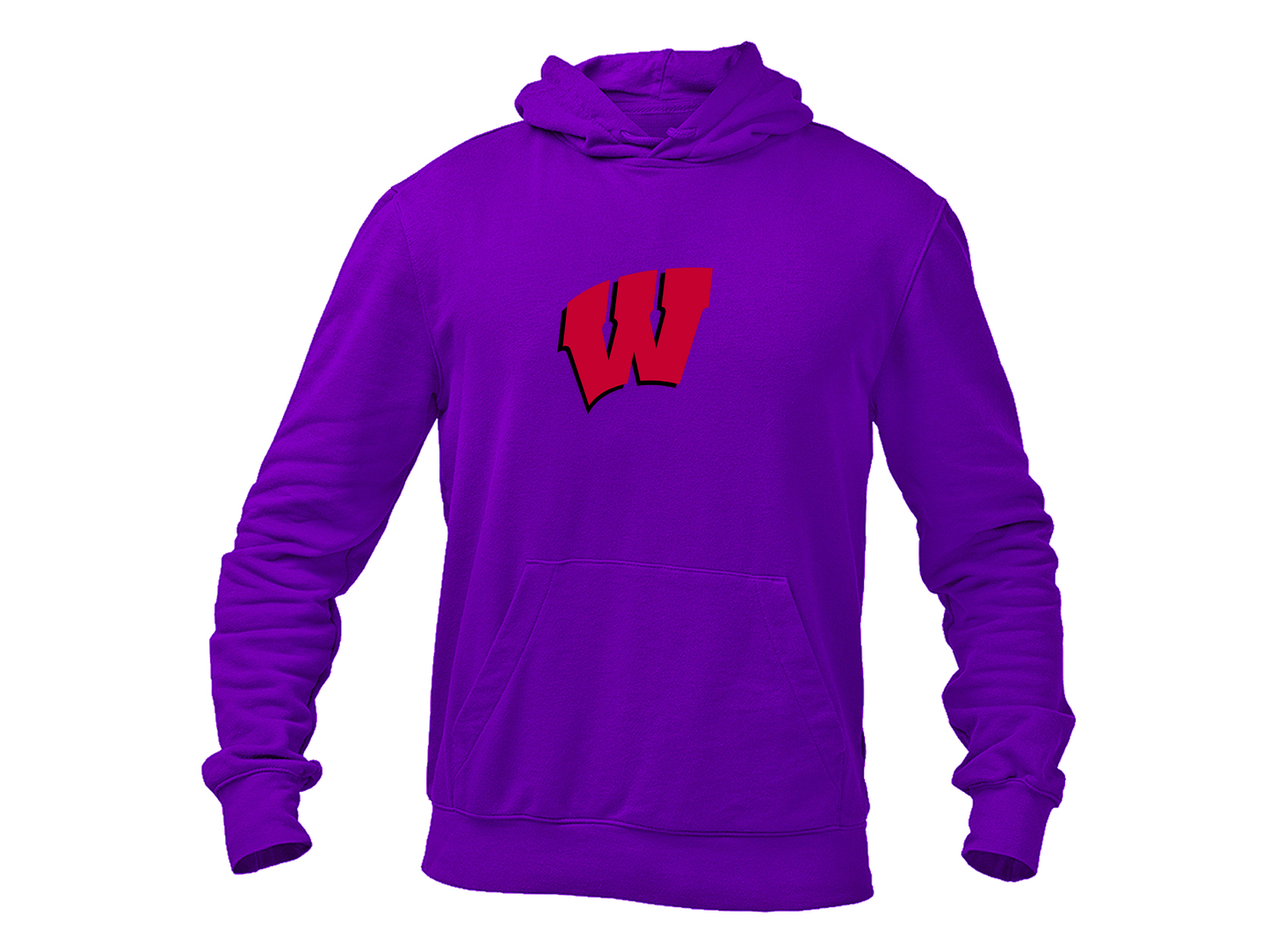 Men's Wisconsin Badgers Gildan  Heavy Blend Hooded Sweatshirt