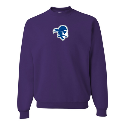 Men's Seton Hall Pirates Logo JERZEES NuBlend Crewneck Sweatshirt