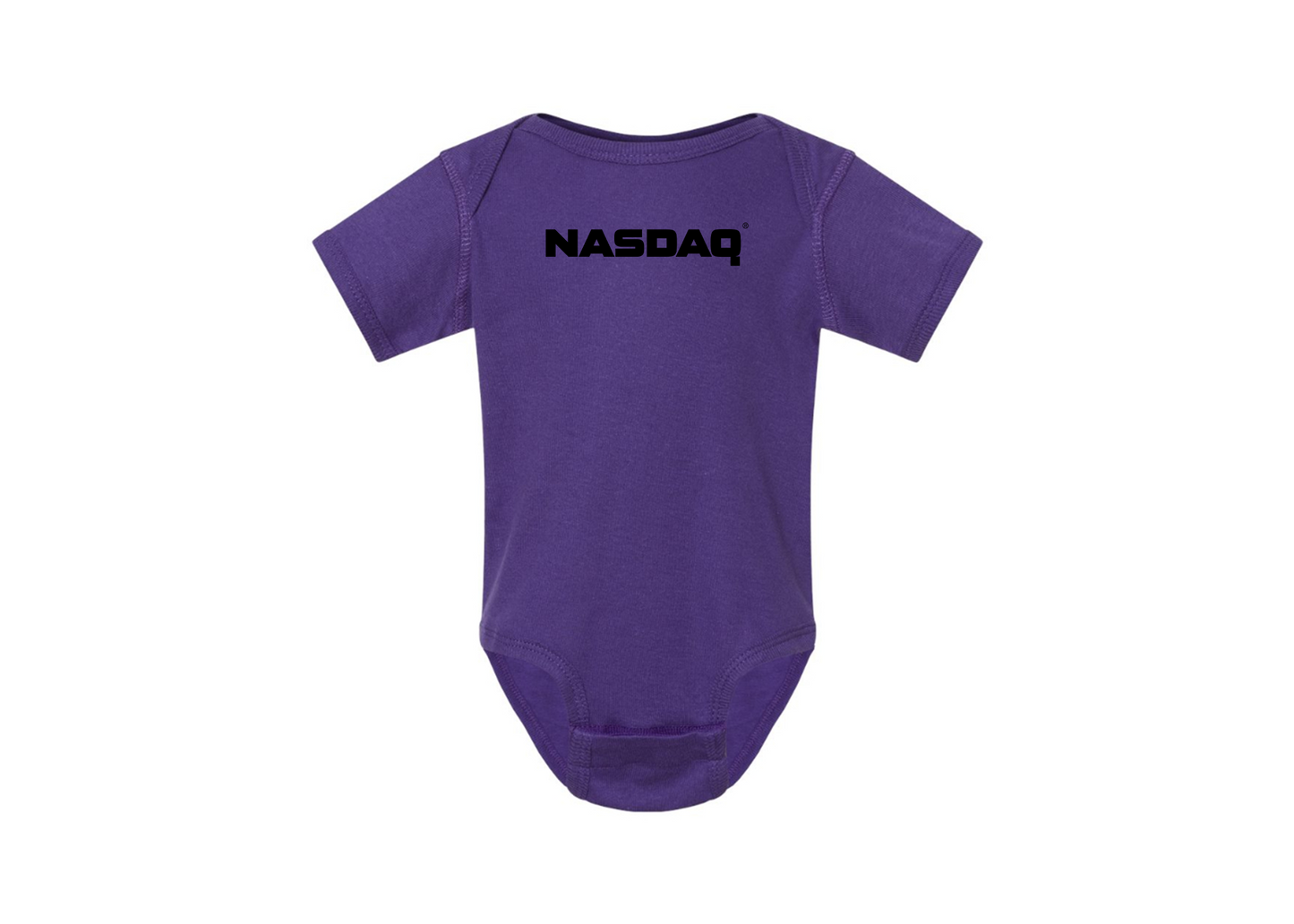 Nasdaq Logo  Rabbit Skins Infant Baby Rib Bodysuit