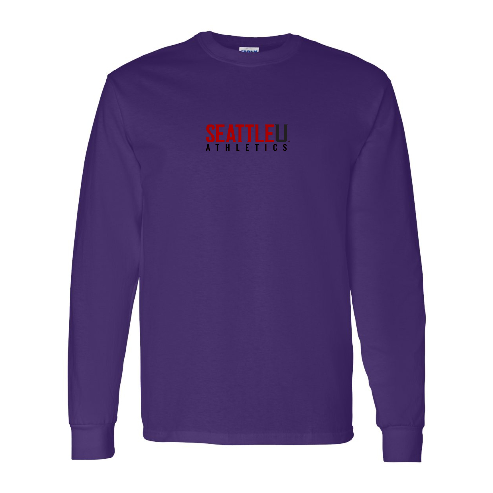Men's Seattle Redhawks Logo Gildan Heavy Cotton Long Sleeve T-Shirt