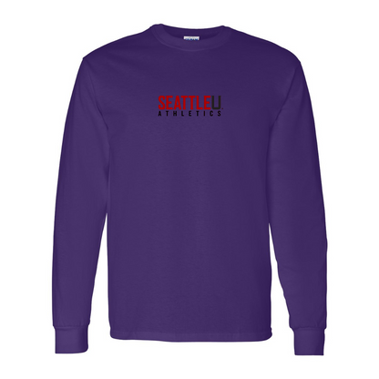 Men's Seattle Redhawks Logo Gildan Heavy Cotton Long Sleeve T-Shirt