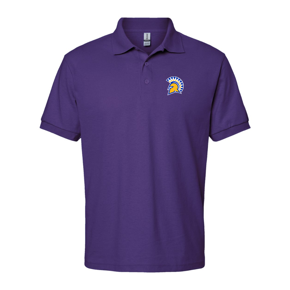 Men's San Jose State Spartans Logo Gildan Dry Blend Jersey Polo