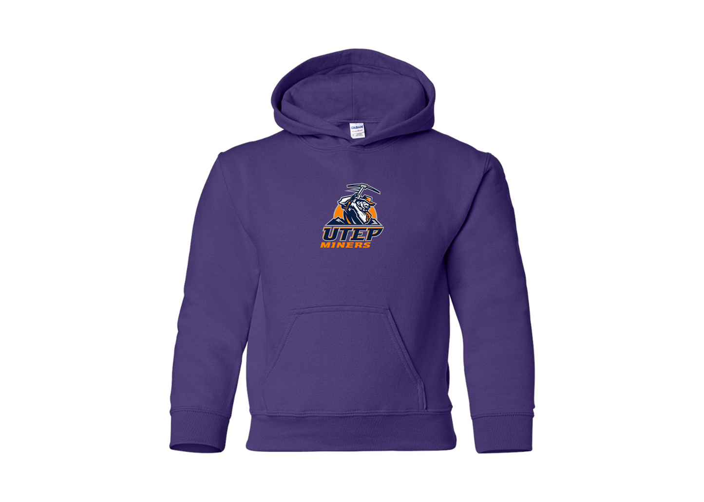 Youth UTEP Miners Gildan Heavy Blend  Hooded Sweatshirt