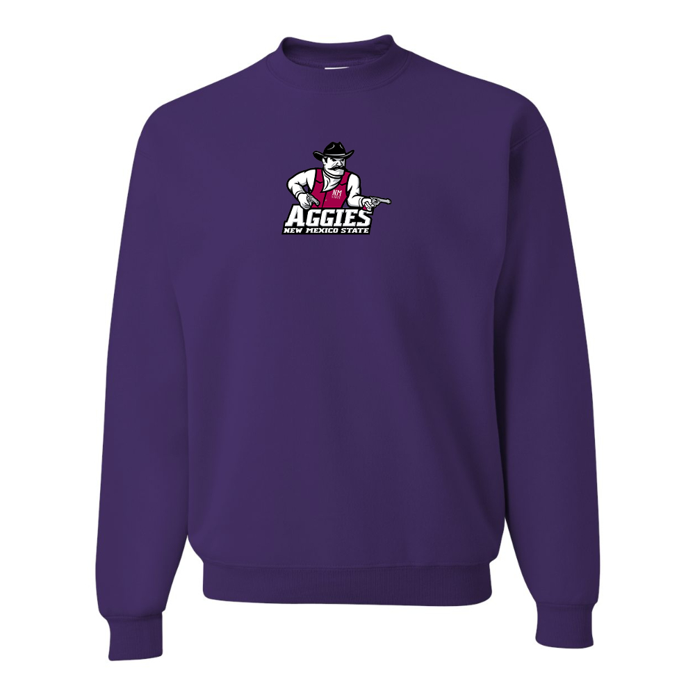 Men's Aggies New Mexico State Logo  JERZEES NuBlend Crewneck Sweatshirt
