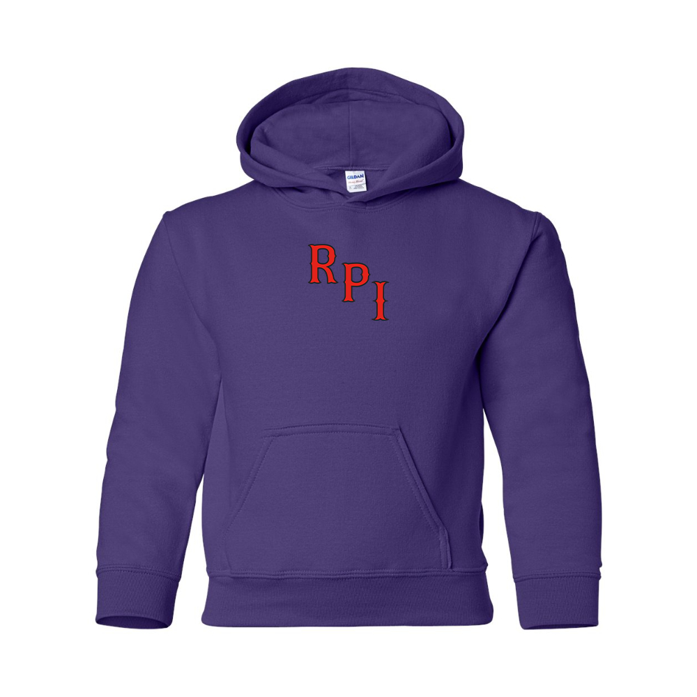 Youth RPI Engineers Logo Gildan Heavy Blend  Hooded Sweatshirt
