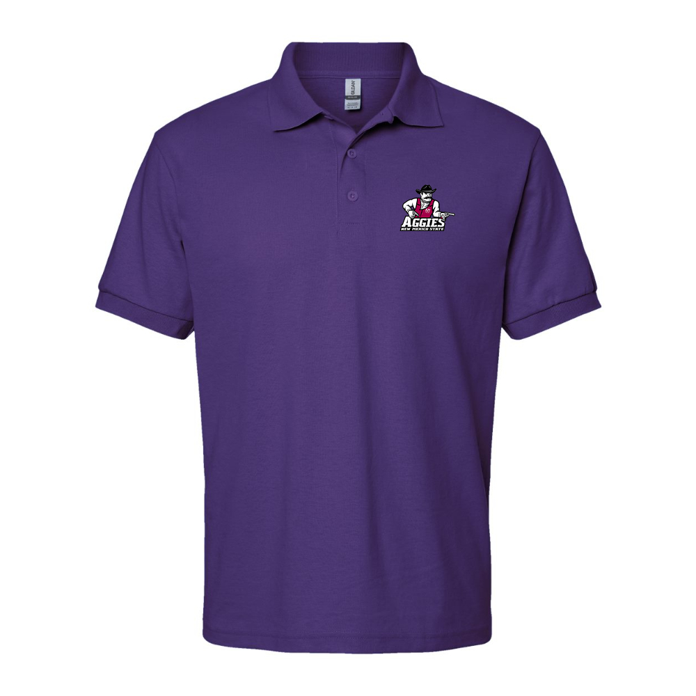 Men's Aggies New Mexico State Logo Gildan Dry Blend Jersey Polo