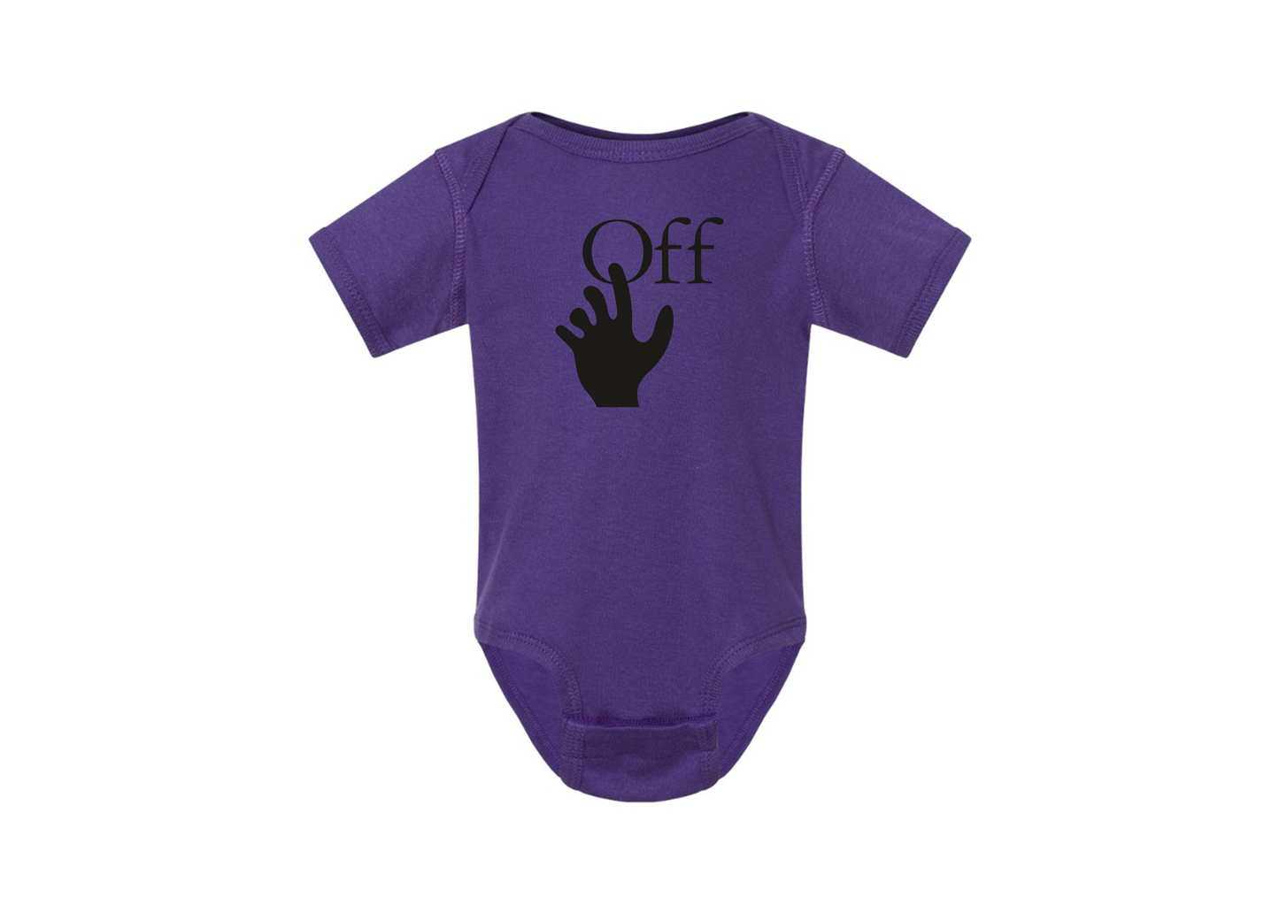 Off-White Hand  Rabbit Skins Infant Baby Rib Bodysuit