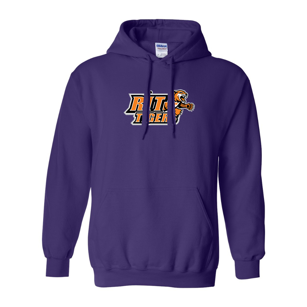 Men's RIT Tigers Logo Gildan  Heavy Blend Hooded Sweatshirt