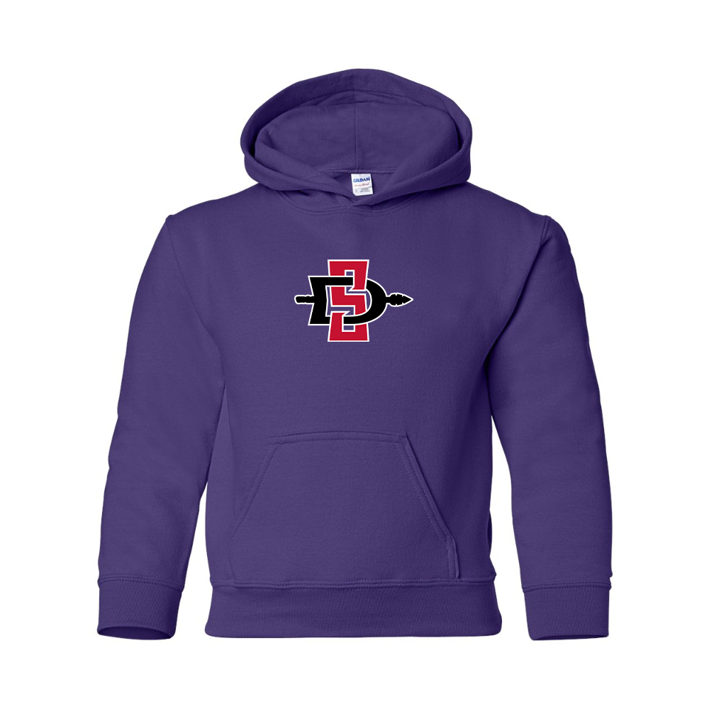 Youth San Diego State Aztecs Logo Gildan Heavy Blend  Hooded Sweatshirt