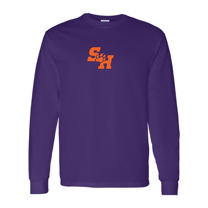 Men's Sam Houston State Bearkats Logo Gildan Heavy Cotton Long Sleeve T-Shirt