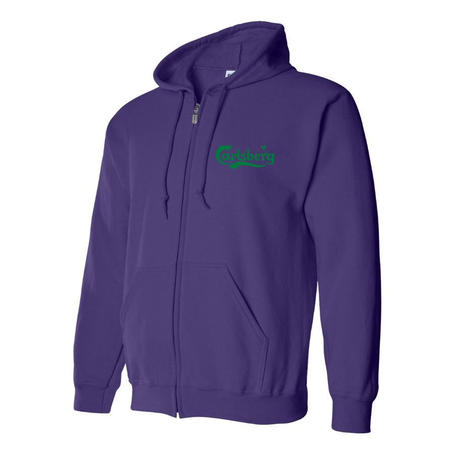 Men's Carlsbery Logo Zipper Hoodie