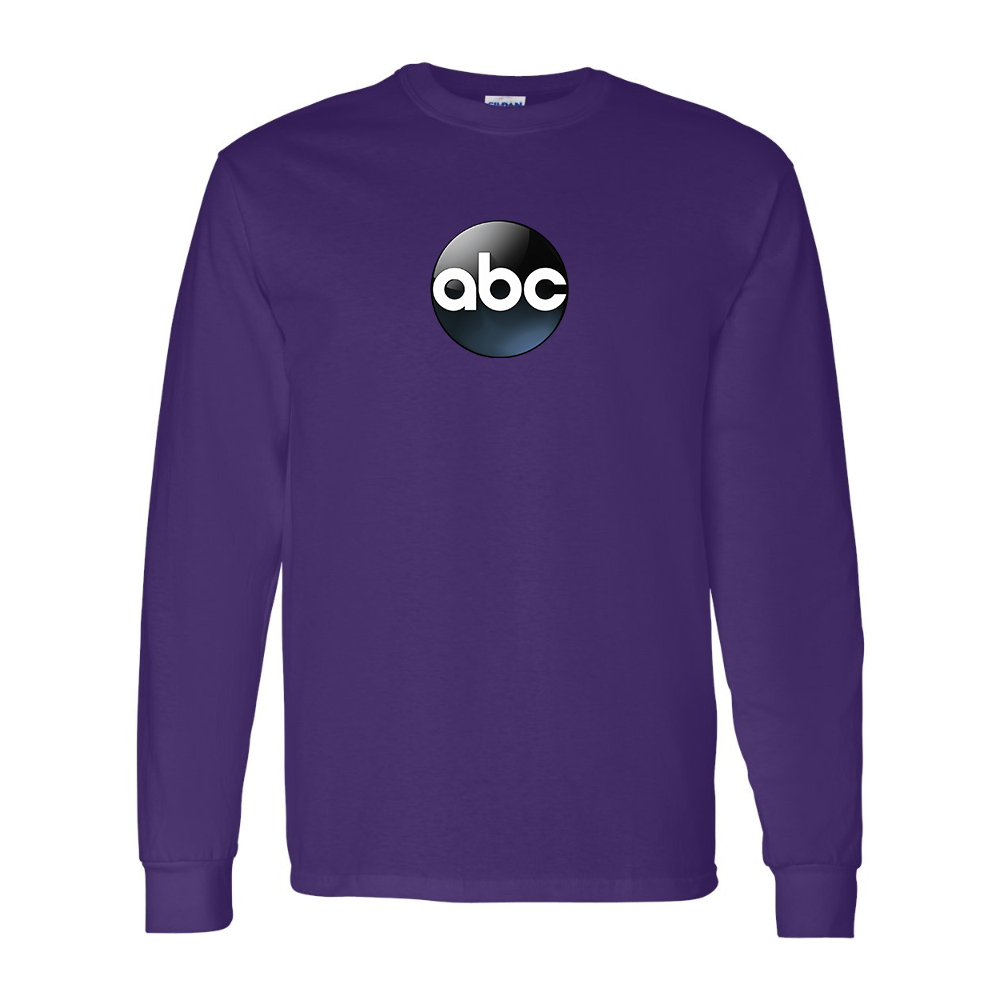 Men's Abc Logo Gildan Heavy Cotton Long Sleeve T-Shirt