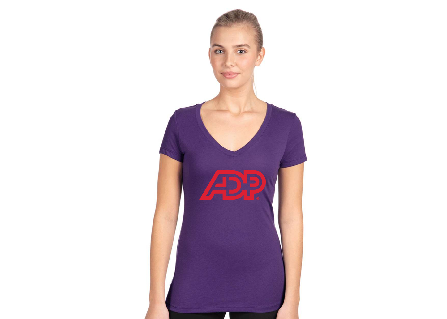 Women's ADP Logo  Next Level V-Neck T-Shirt