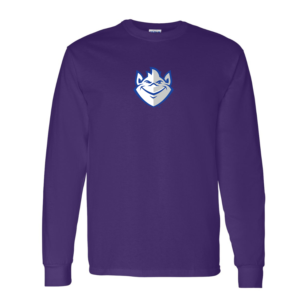 Men's Saint Louis Billikens Logo Gildan Heavy Cotton Long Sleeve T-Shirt
